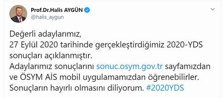 YDS sonuçları açıklandı - Resim : 1