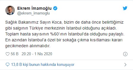 İmamoğlu'ndan flaş çağrı: ''İstanbul'da sokağa çıkma yasağı ilan edilsin'' - Resim : 1