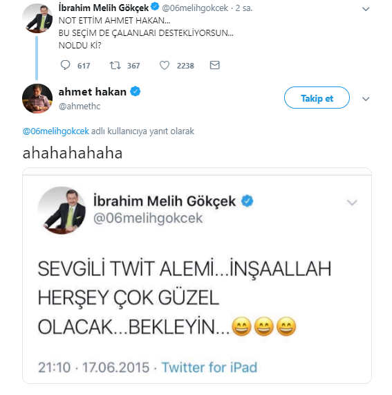 Ahmet Hakan'dan Melih Gökçek'e gönderme ! - Resim : 1