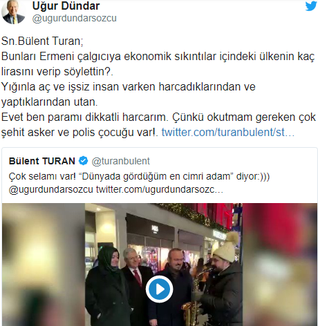 Uğur Dündar'dan AK Partili Bülent Turan'a sert sözler ! - Resim : 1