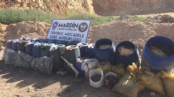 Mardin'de 500 kilogram patlayıcı ele geçirildi - Resim : 1
