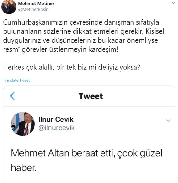 Altan ve Ilıcak kararına eski AK Partili vekilden tepki ! - Resim : 1