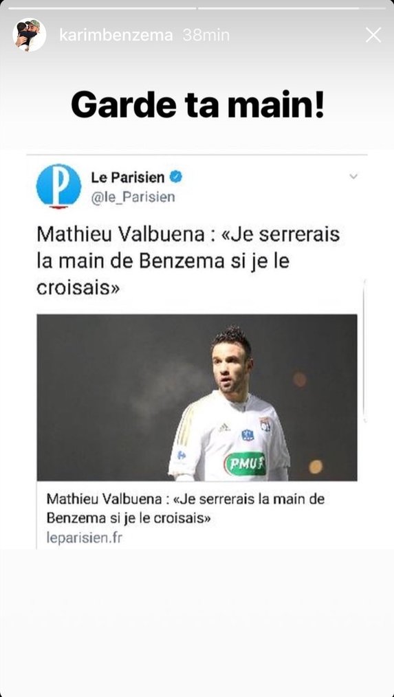 Benzema'dan Valbuena'ya şok yanıt - Resim : 1