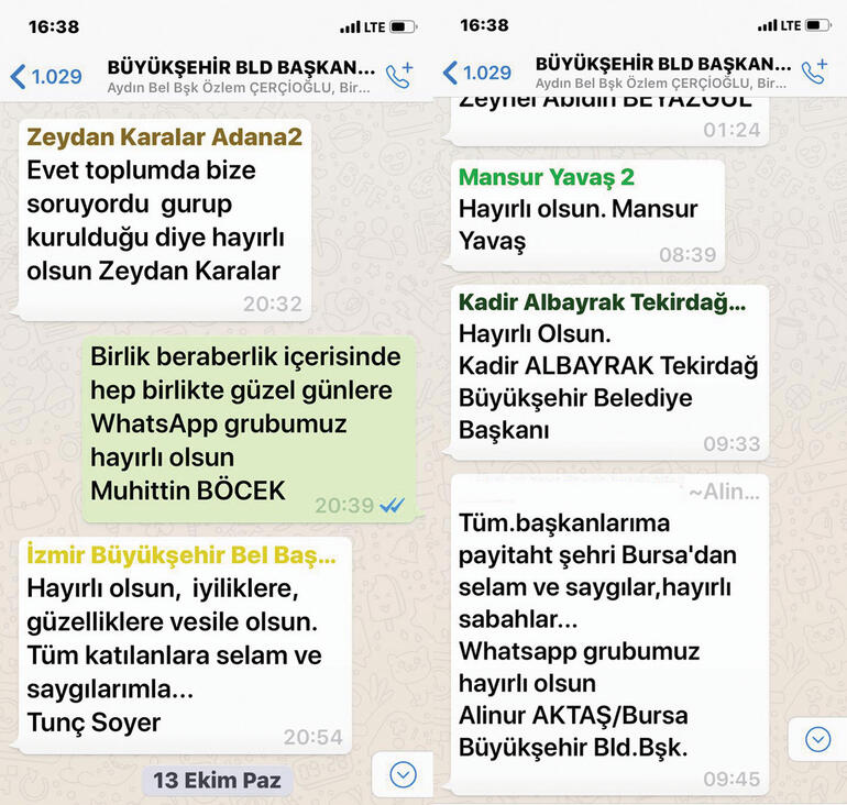 Belediye başkanları WhatsApp'ta ne yazıyor ? Abdulkadir Selvi paylaştı - Resim : 1