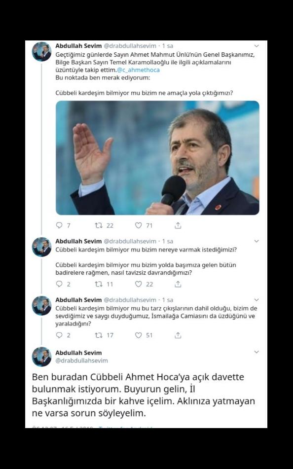 Saadet Partisi'nden Cübbeli Ahmet'e açık davet ! - Resim : 1