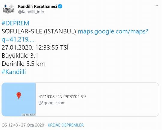 İstanbul'da korkutan deprem! Anadolu Yakası sallandı - Resim : 1