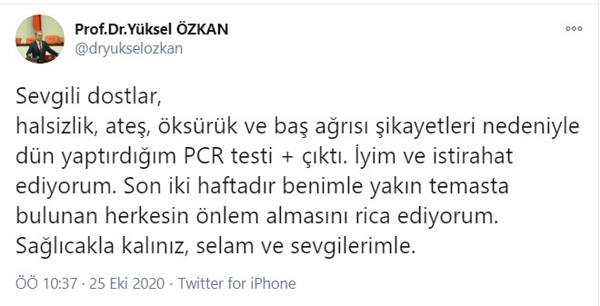 CHP'li milletvekili Yüksek Özkan koronavirüse yakalandı - Resim : 1
